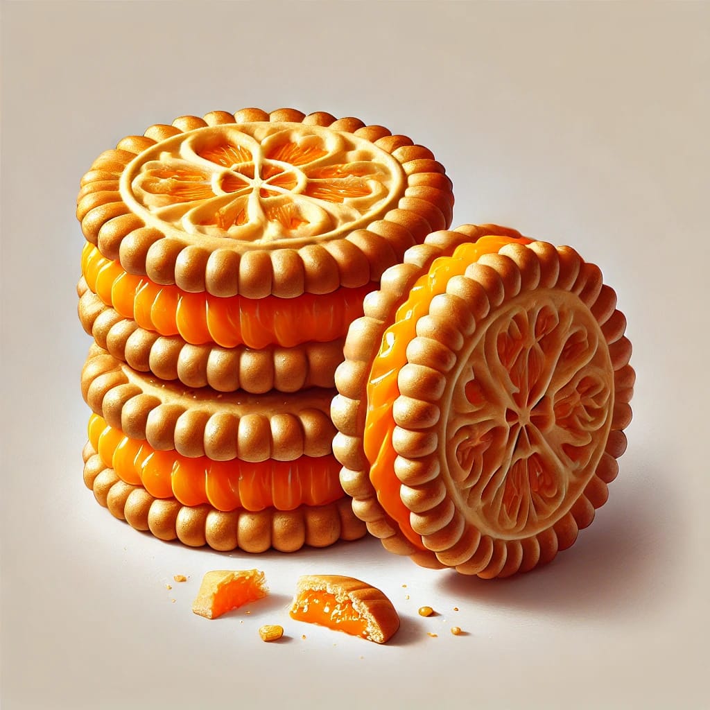 Orange Sandwich Biscuits